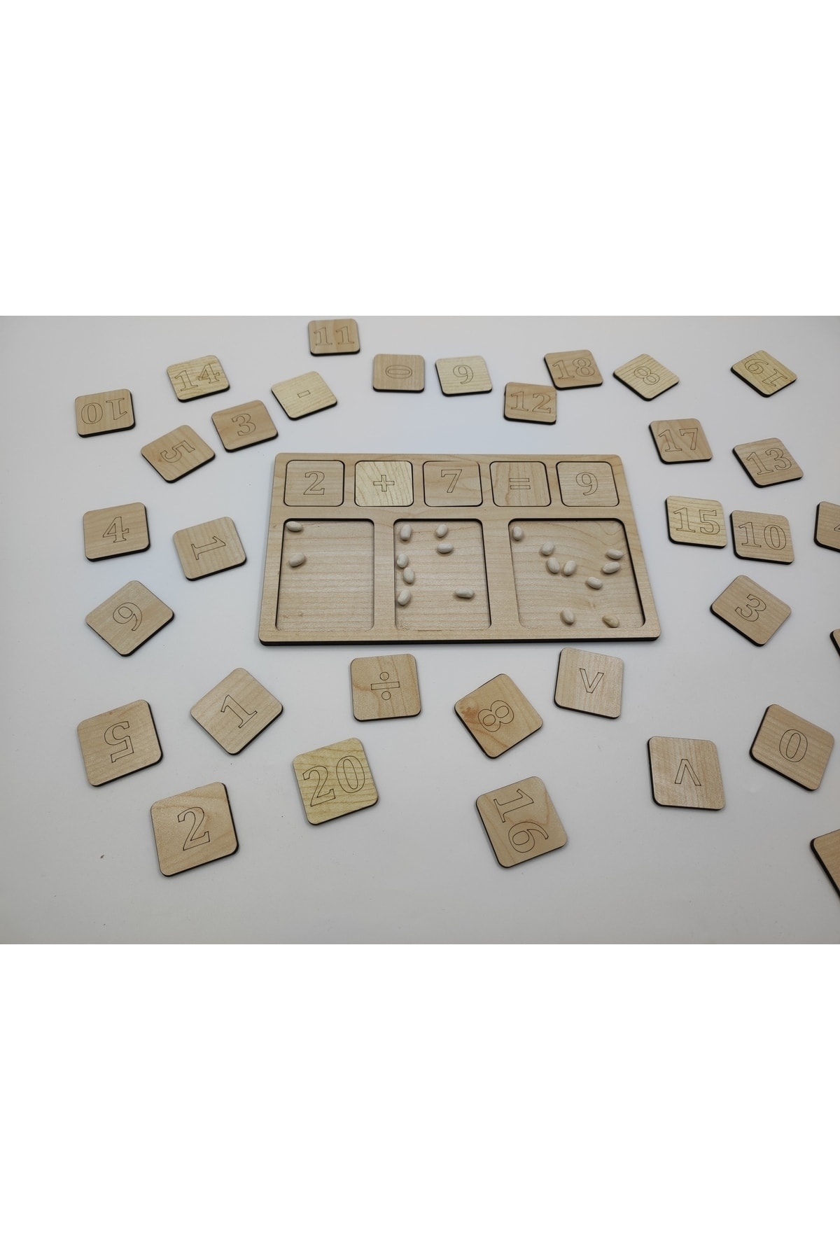 تخته چوبی ریاضی مونته‌سوری، تخته فعالیت عملیات ریاضی، مجموعه عملی چهار عمل