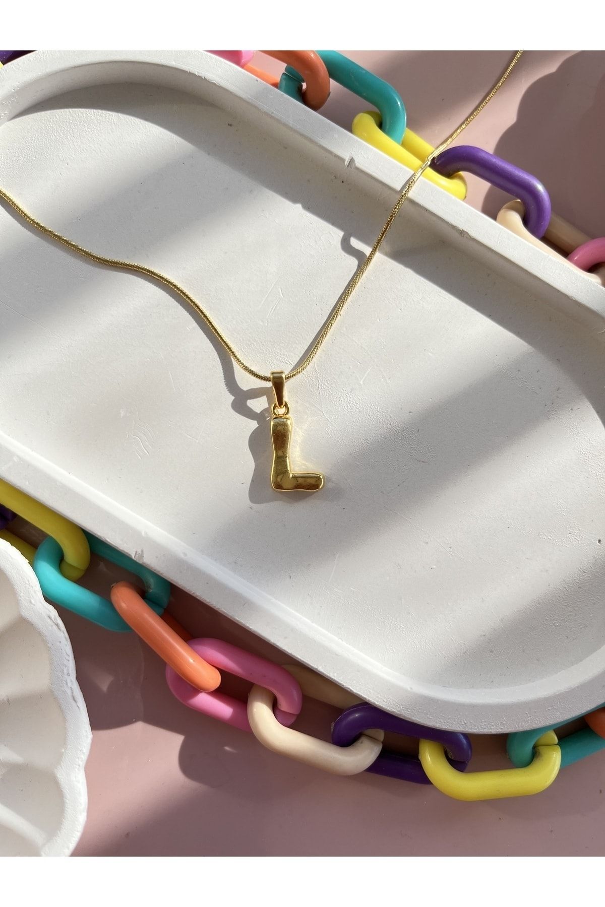 L letter sales necklace