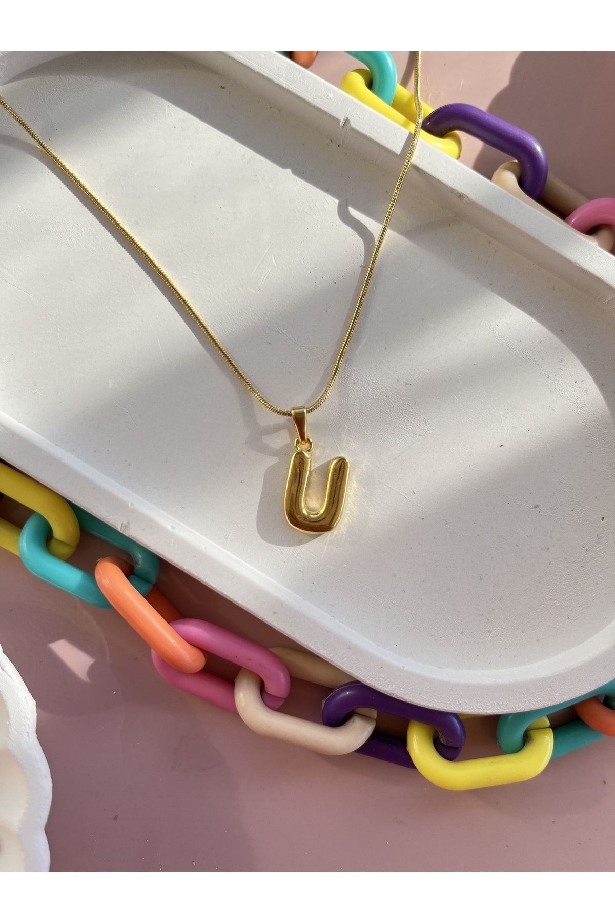 U hotsell letter necklace