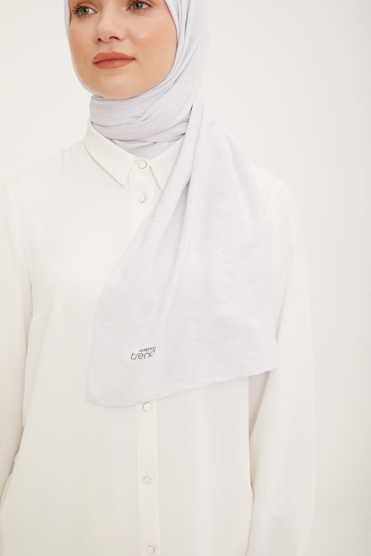 شال زنانه خاکستری آرمینه | geometrikdesenjazz اورجینال - تصویر 2