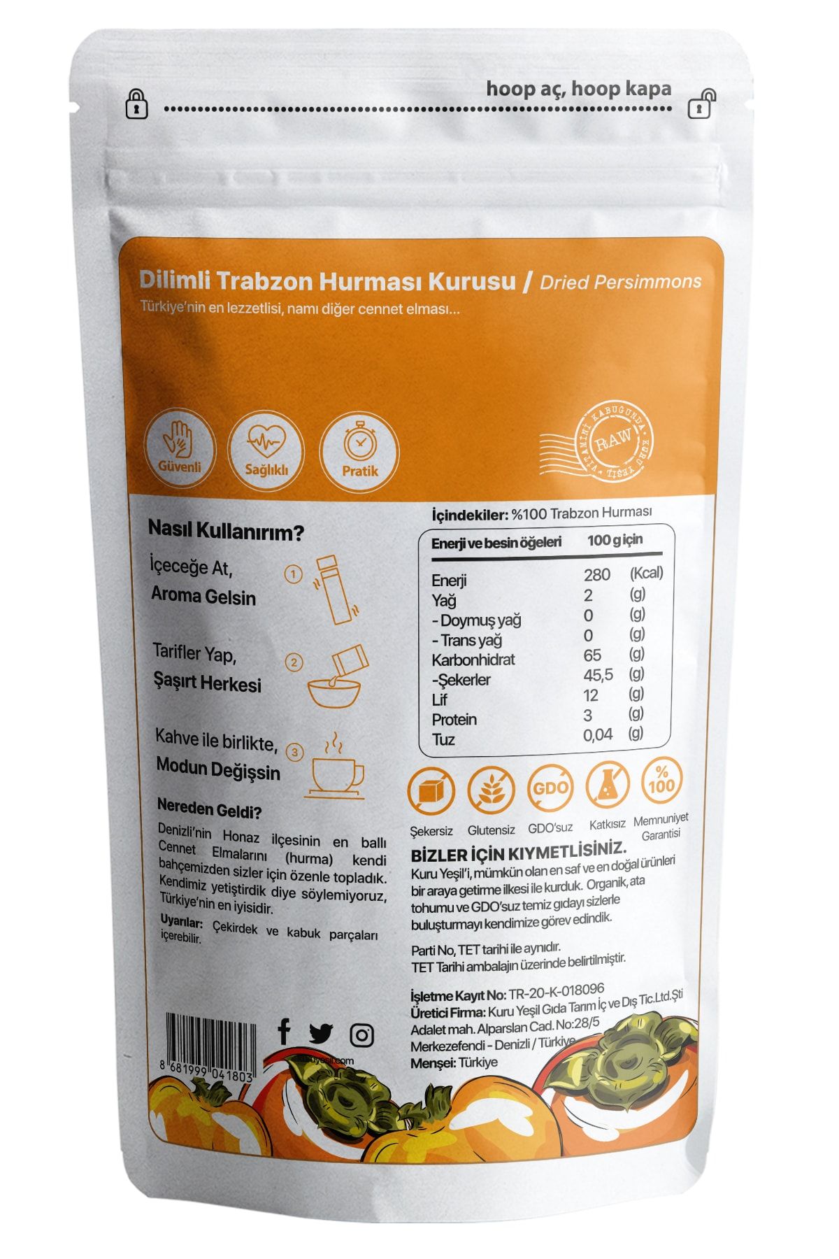 Kuru Yeşil-Dried Fruit Fragrance Box - 250 g (Dried Figs - Dried Plums - Paradise Dates - Dried Peaches) 7