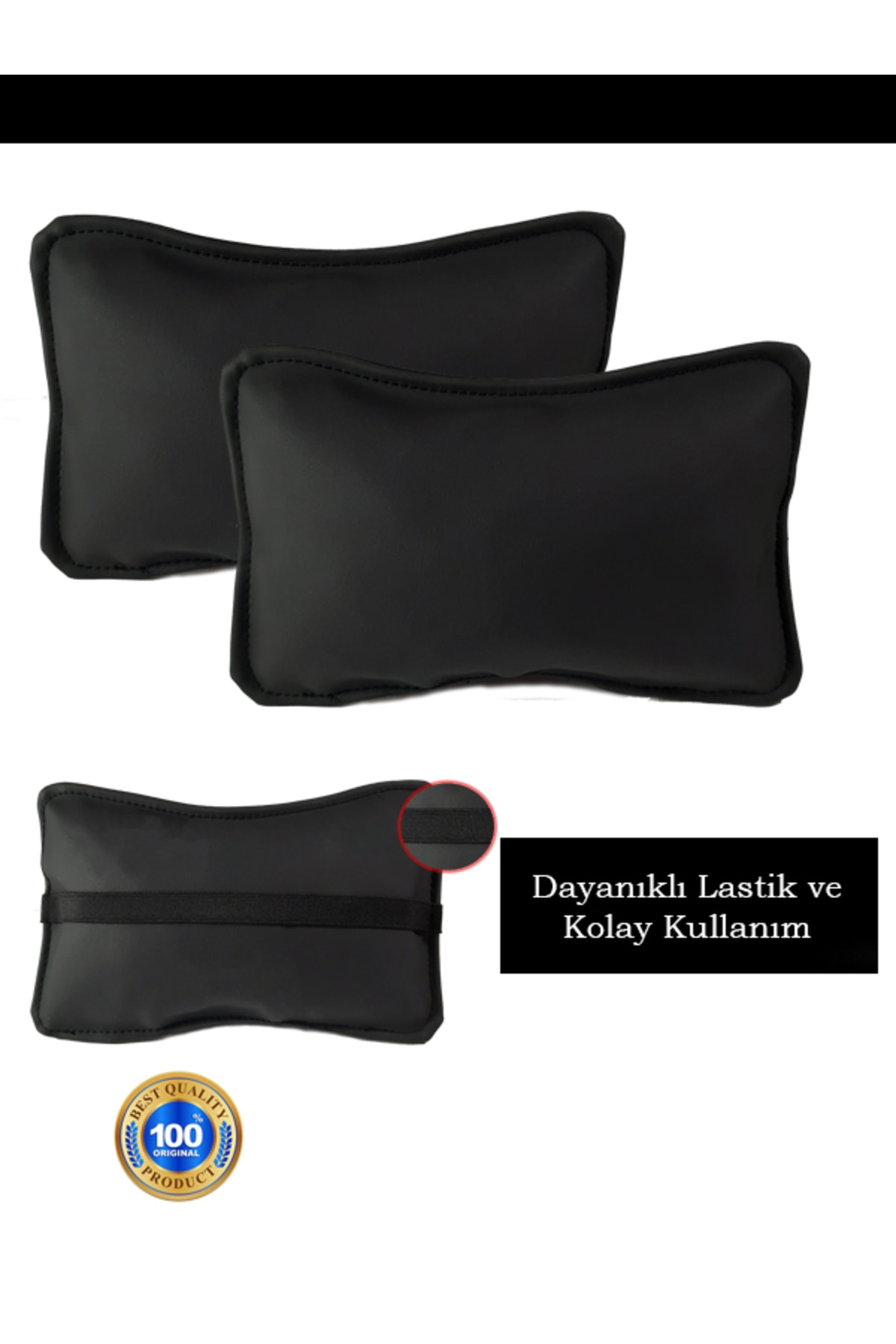 Genel Markalar BMW 5 Serisi G30 2017 ve Sonrası Oto Koltuk Düz Renk Boyun Yastığı 2 Adet