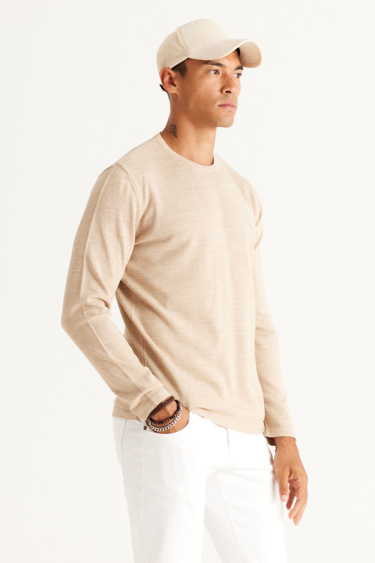 AC&CO / ALTINYILDIZ CLASSICS STANDARD FIT - Sweat zippé - Standard Fit  Cardigan Tricot/beige 