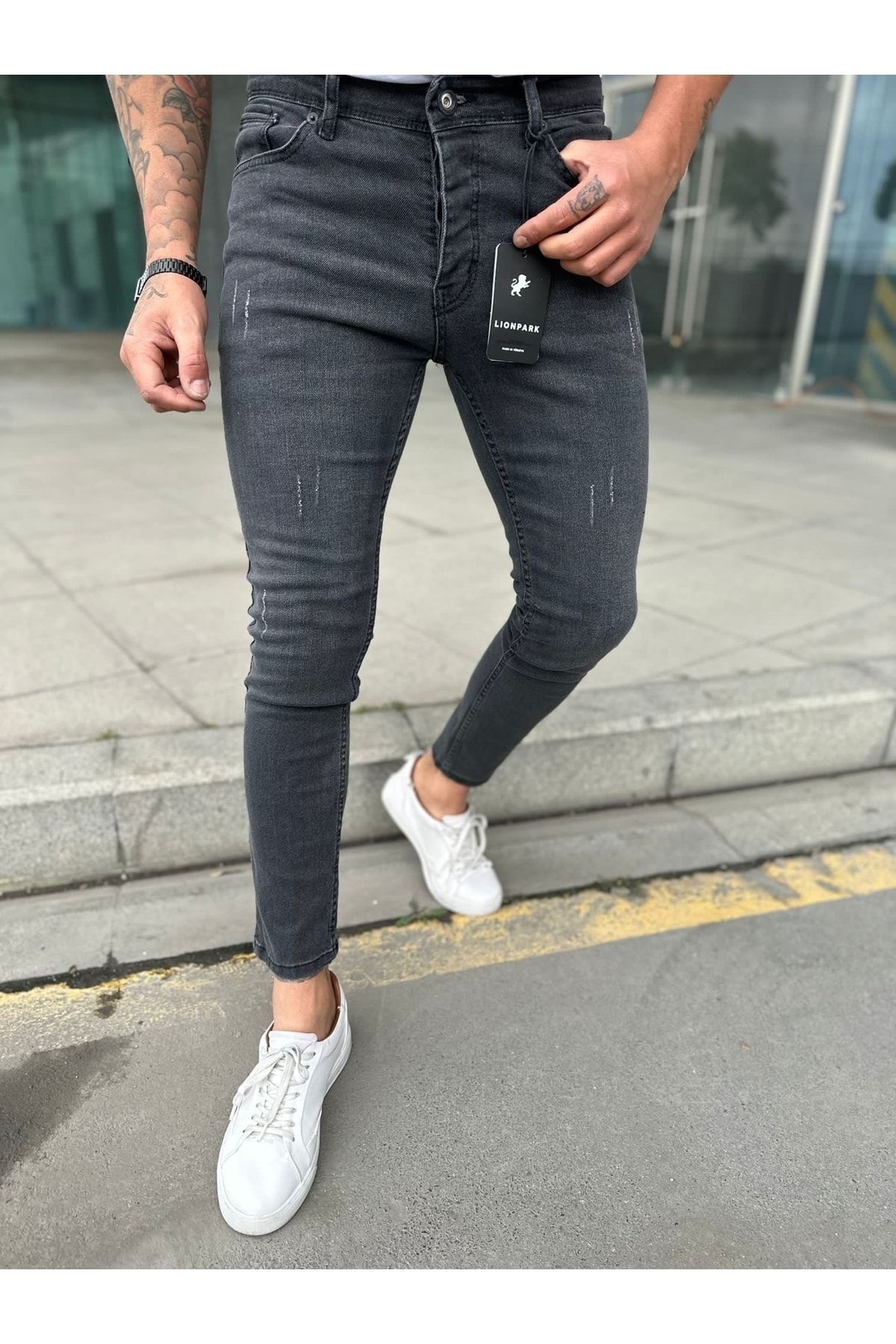 Jean slim court homme outlet