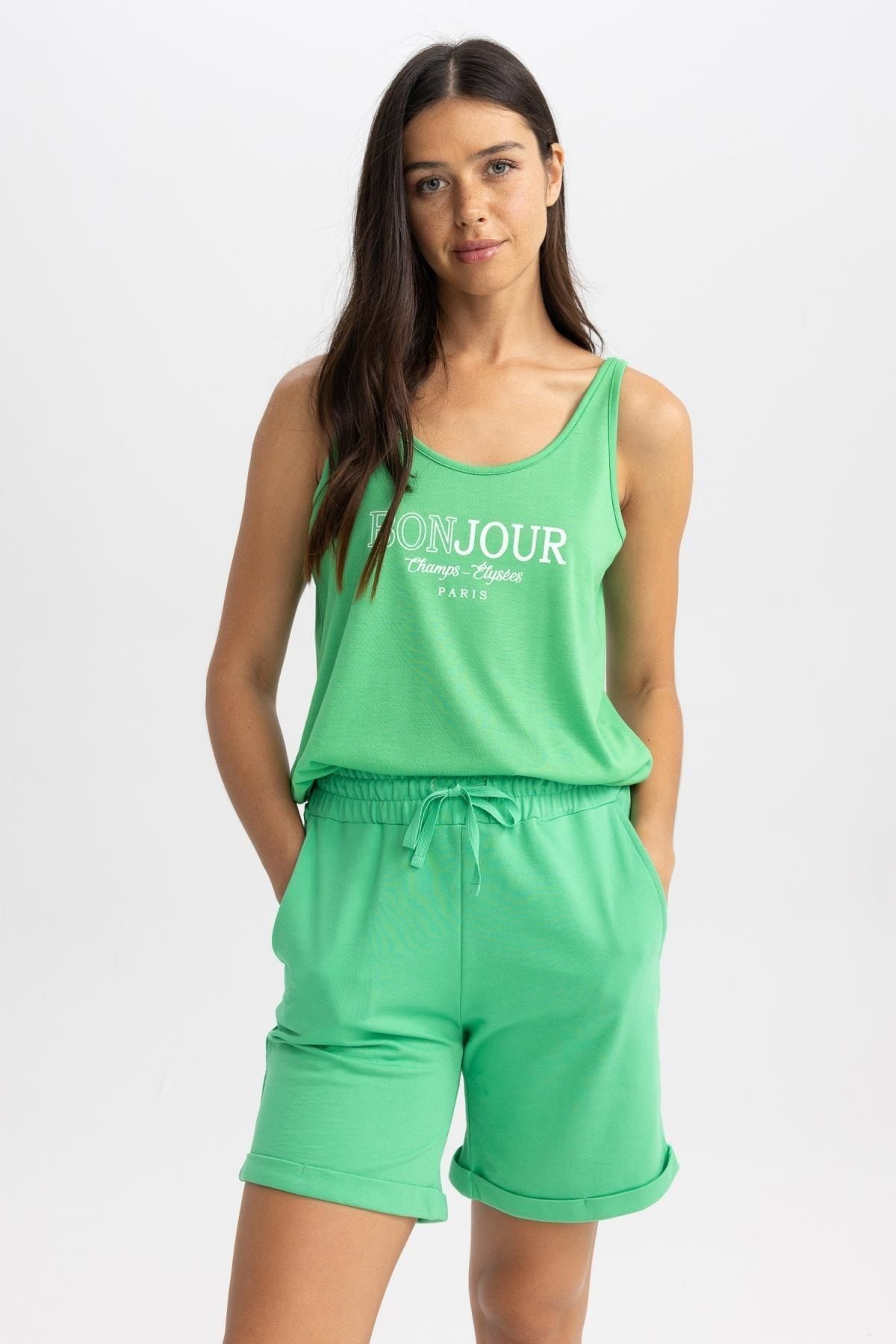 DeFacto-Regular Fit Normální pas Rovná noha Bermudy U4066az23sm 3