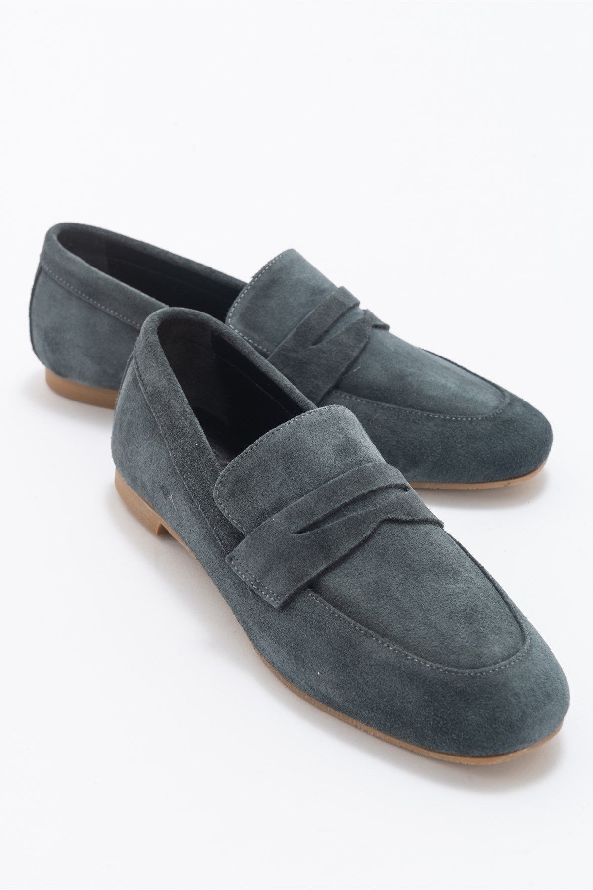 لوفر آبی زنانه کفش های Loafer چرمی Navy luvishoes