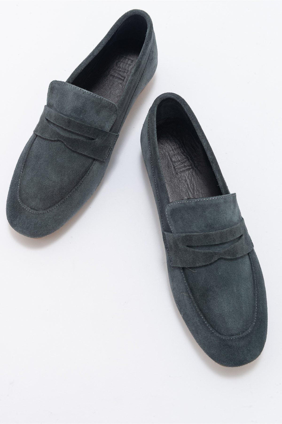 لوفر آبی زنانه کفش های Loafer چرمی Navy luvishoes
