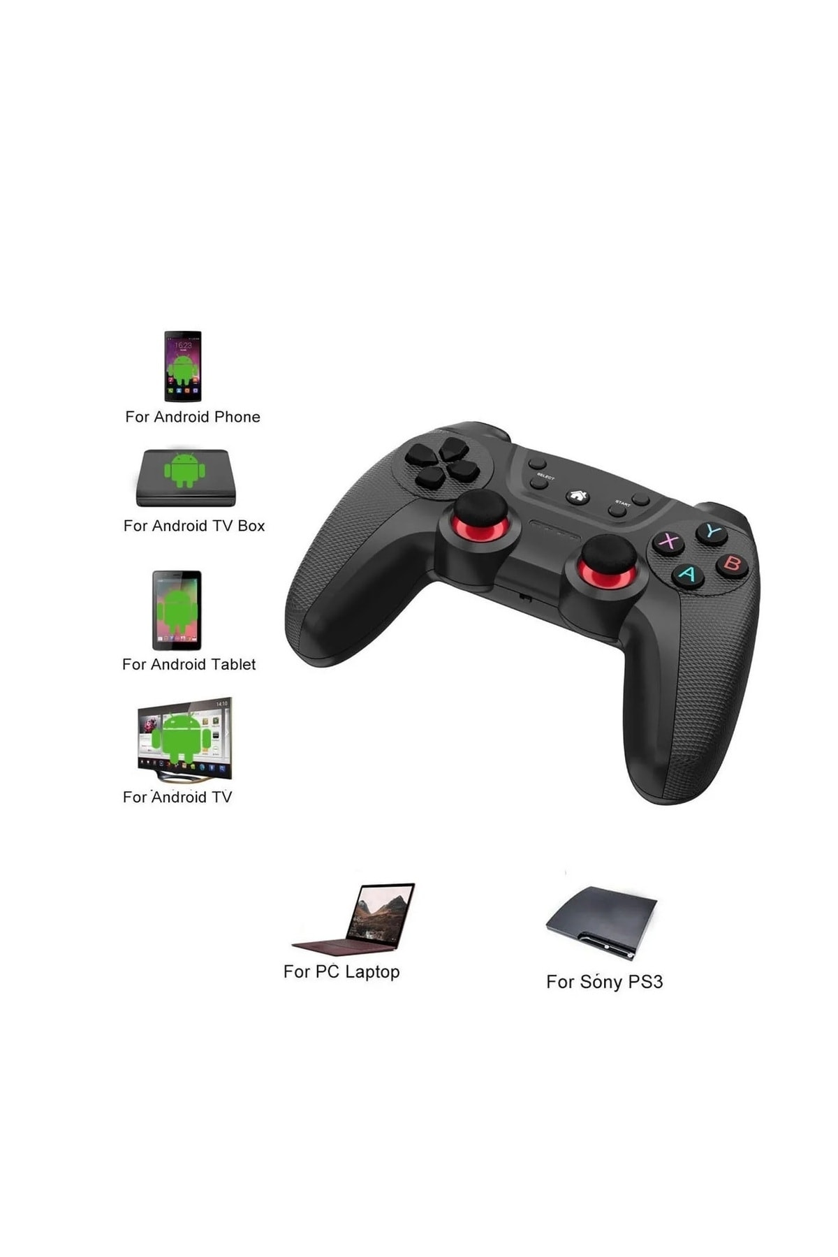 2.4Ghz Android Telefon Android Tablet/TV Box/PS3/PC Uyumlu Joystick Gamepad Controller 8