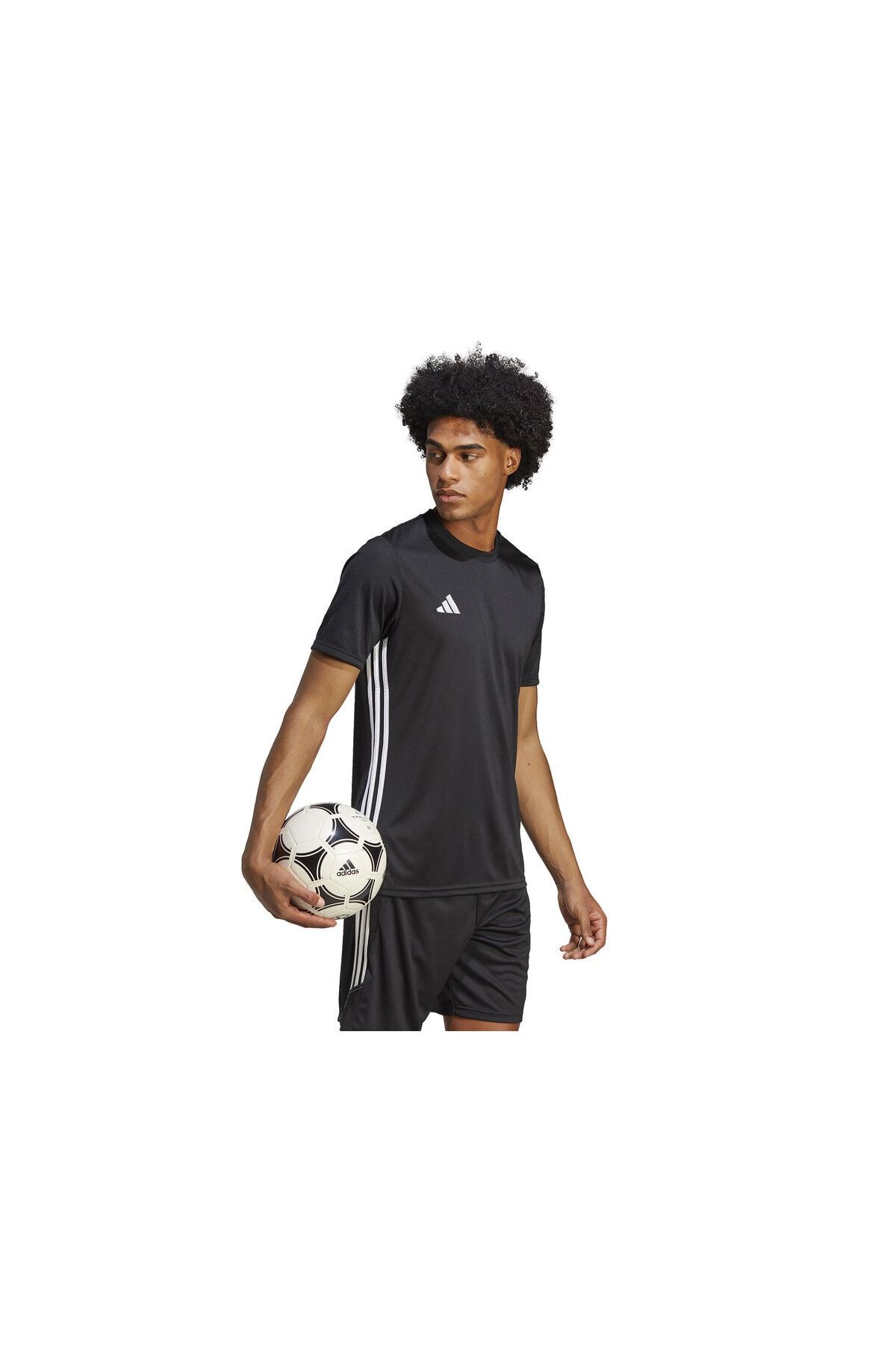 Black adidas deals football shirt