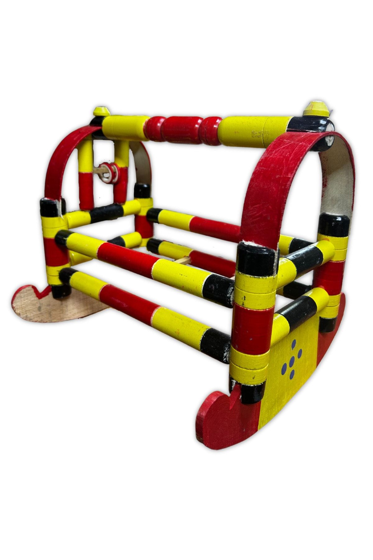 Hedisam-Toy Colorful Wooden Crib 3