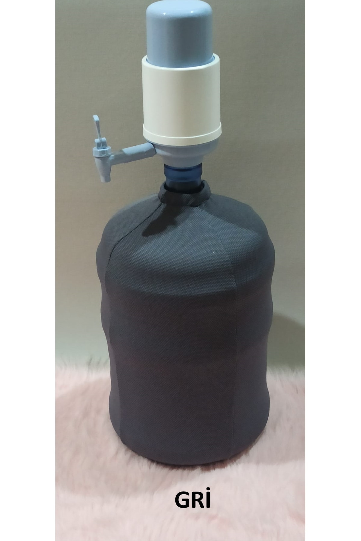 FZM Damacana Kılıfı - Streç Likralı Lastikli Damacana Kılıfı - 30 Farklı Renk - Açık Gri -