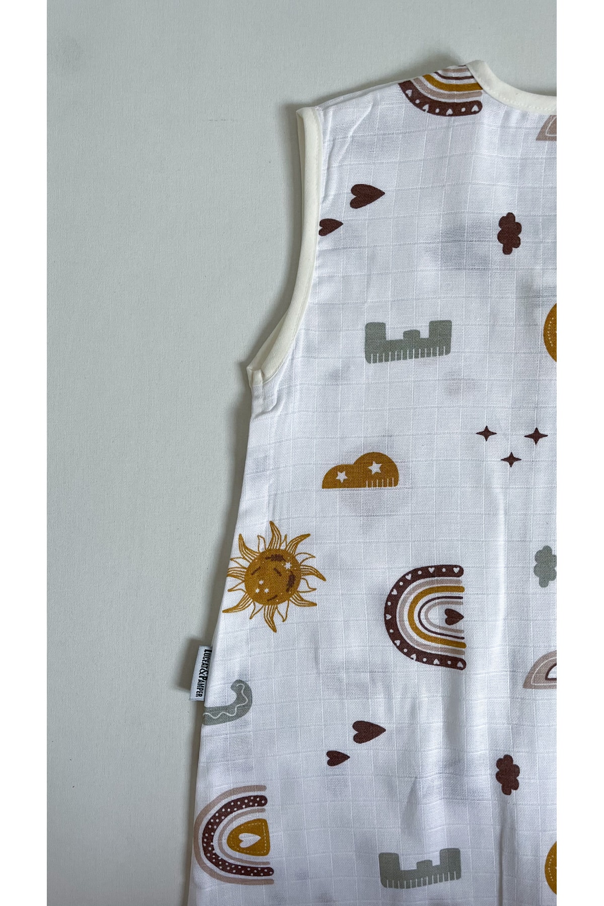 LUCEAT&PAMPER Müslin Kumaş Tek Katlı Yazlık Unisex 0,5 Tog Uyku Tulumu fotoğrafı 6 (önizleme)