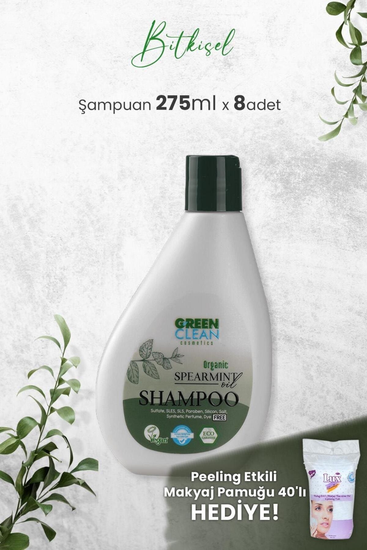 شامپو نعناع 275 میلی لیتر در 8 عدد و هدیه Green Clean