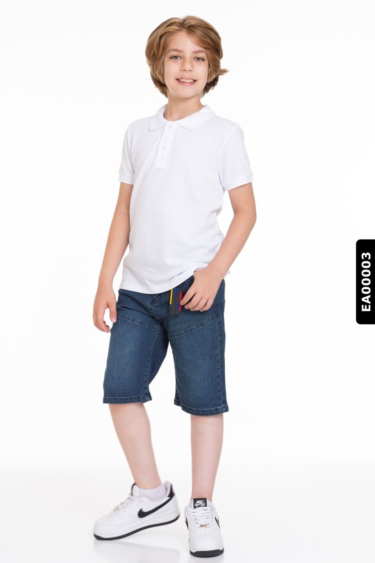 XO Kids %100 Pamuklu Erkek Çocuk Lacost Polo Yaka Okul Tişörtü 6-15 Yaş 39941