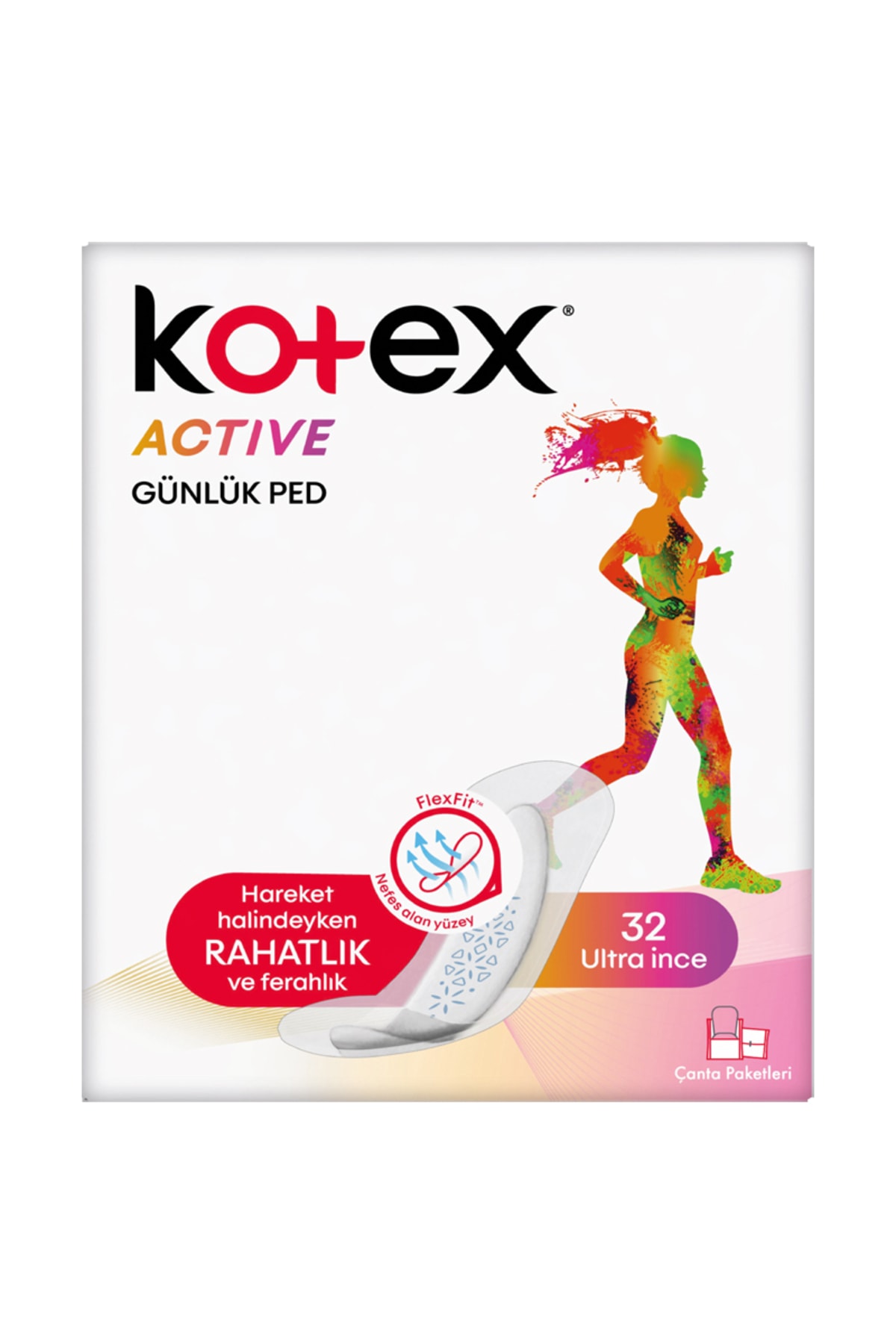 Kotex Active Ultra İnce Günlük Ped 32'li