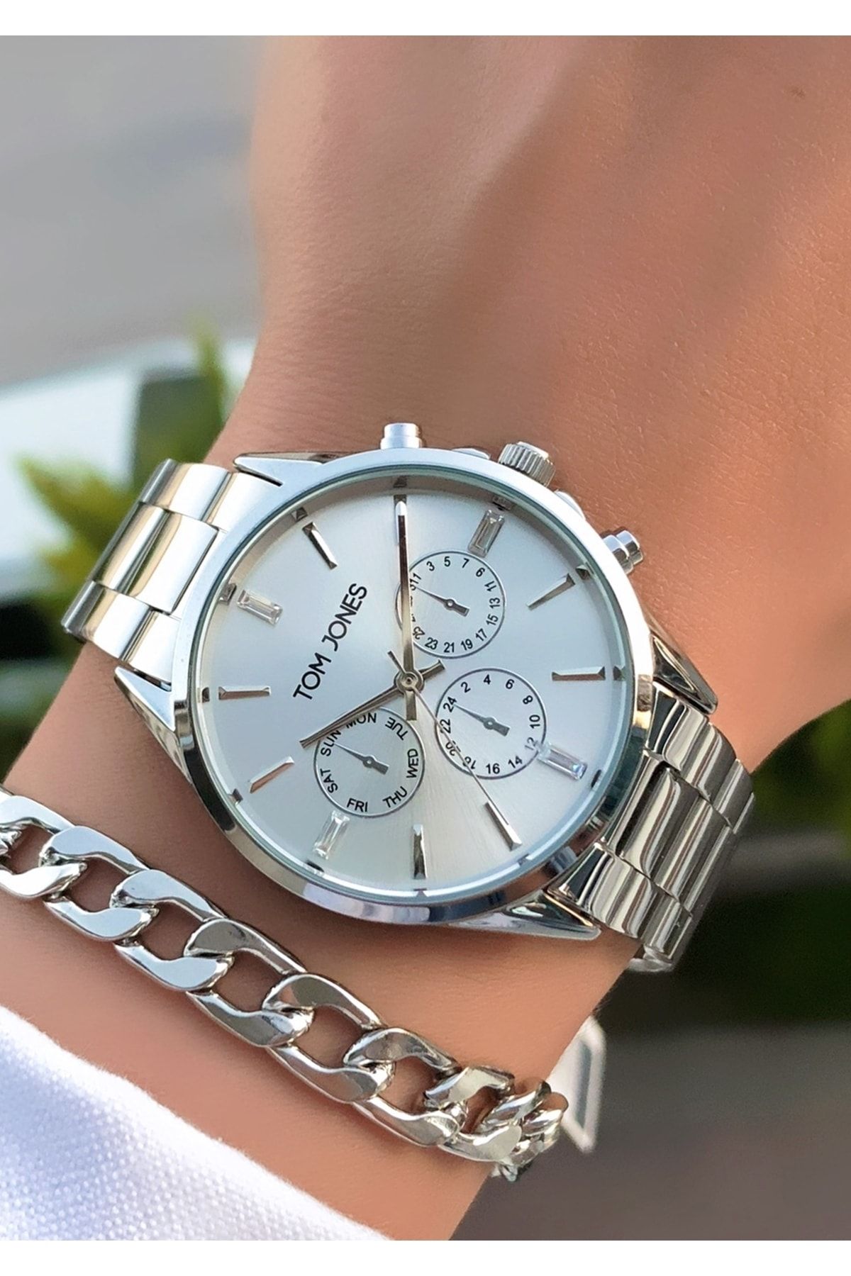 Tom Jones Watch Silver colored Plain Trendyol