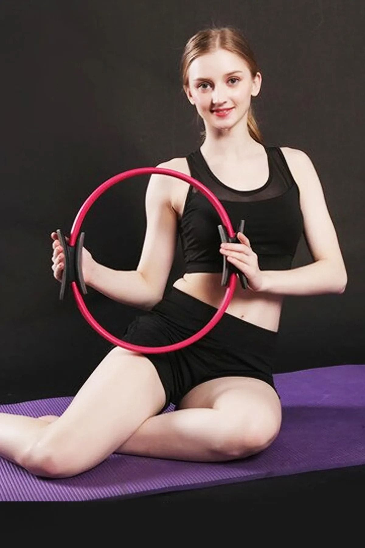 MultiFlexPro 40 Cm Pilates Çemberi Deluxe Tutamaçlı Plates Ring Circle Egzersiz Cemberi