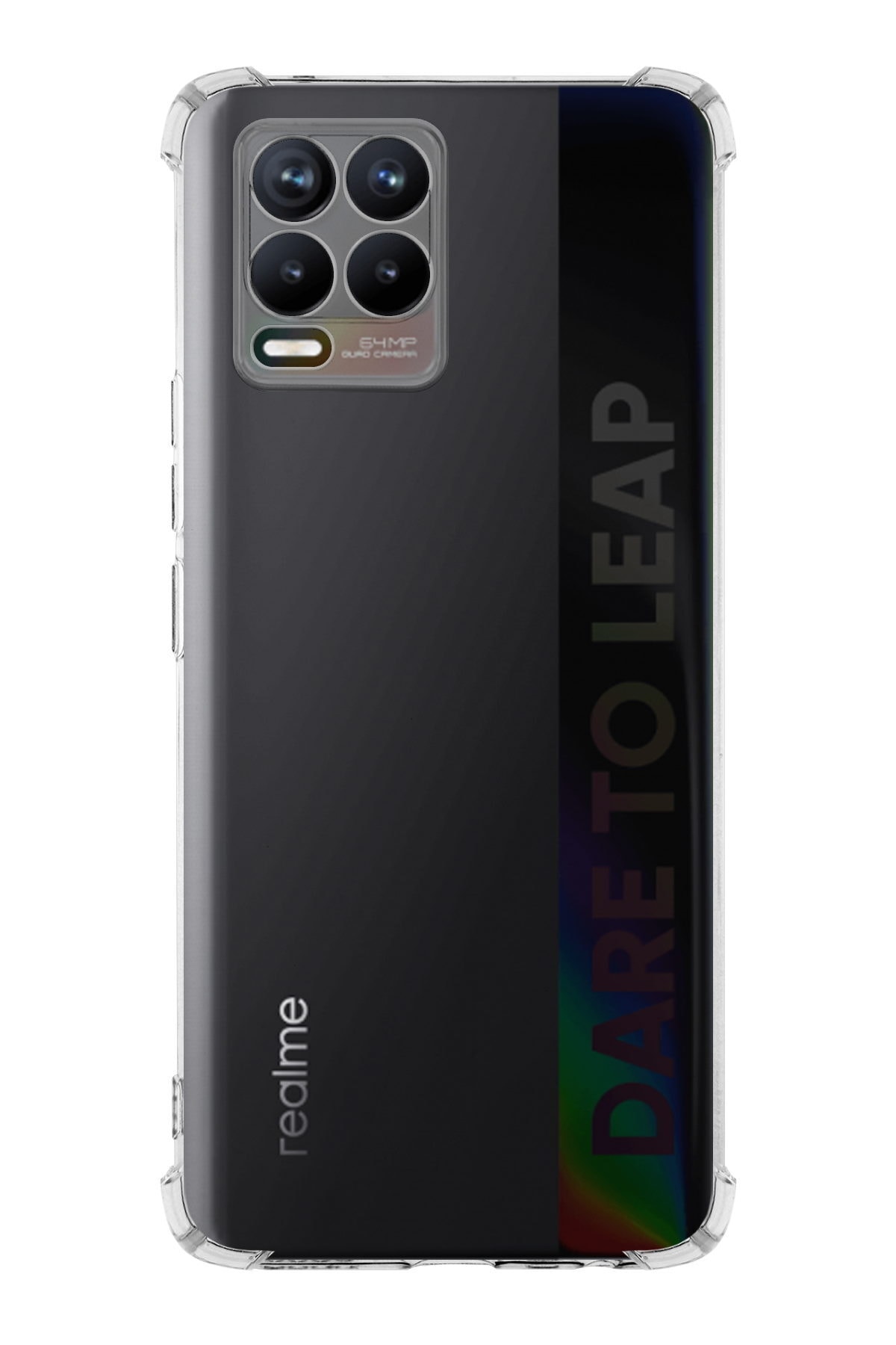 Realme 8 Pro Kapak Kamera Korumalı Antishock Köşe Korumalı Şeffaf Silikon Kılıf