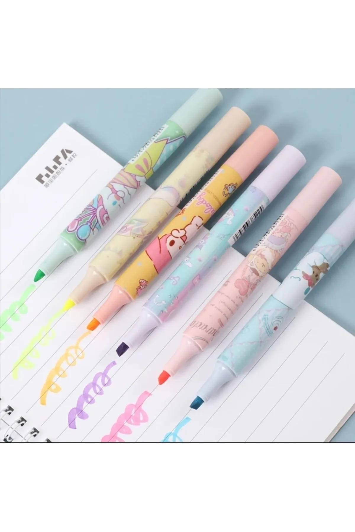 Kuromi Sanrio Mymelodi HelloKitty Cinnamoroll Character Highlighter Pen Set