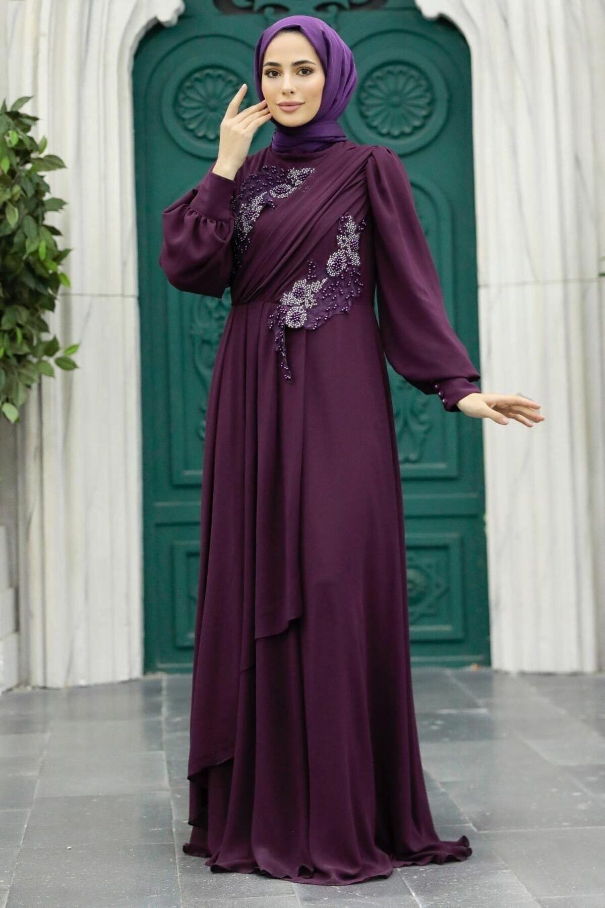 Dress plum color best sale