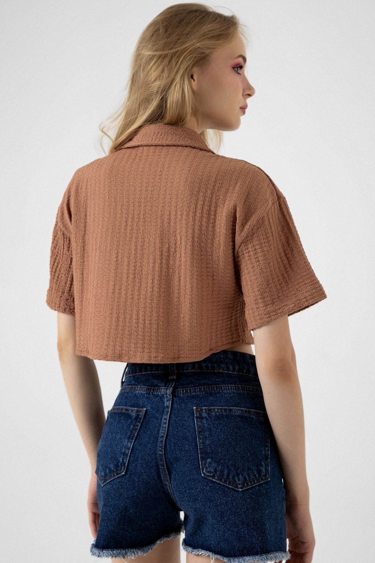 bb butik basic-Cămașă crop Bürümcük 3