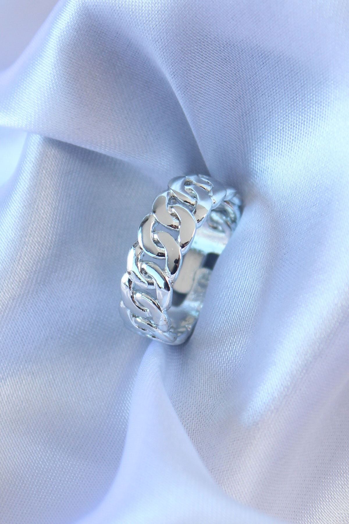 Silver cuban outlet link ring