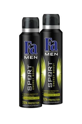 Double Power Men Sport (Yeni Adıyla Sport Energy Boost) Deo Spray 150 ml x 2 Paket SET.HNKL.191