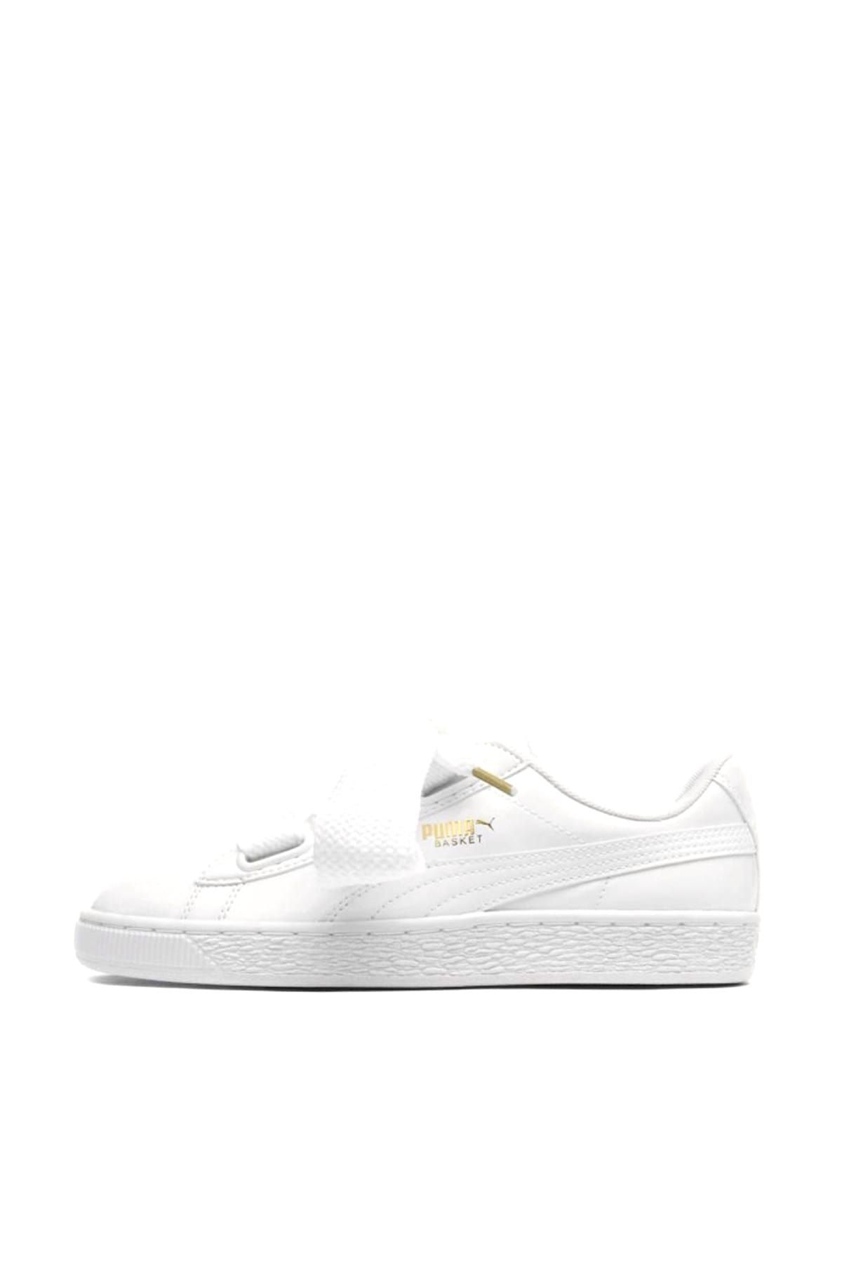 Puma-White C+Pma Basket Heart "Patent" Women's Shoes 2