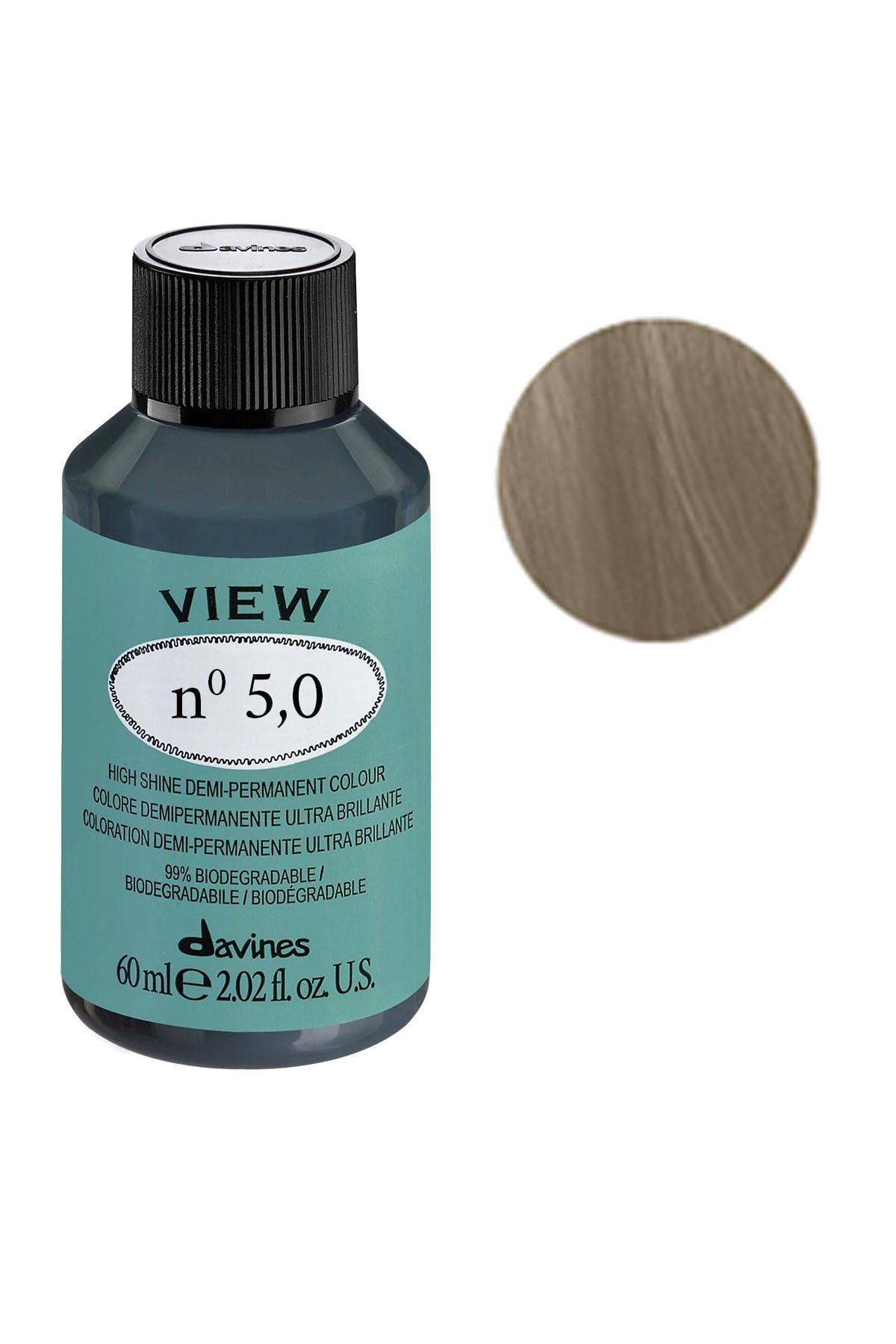 مشاهده رنگ مو نیمه دائمی 60 میلی لیتر - 5.0 قهوه ای روشن 8004608259954 (بدون اکسیدان) Davines