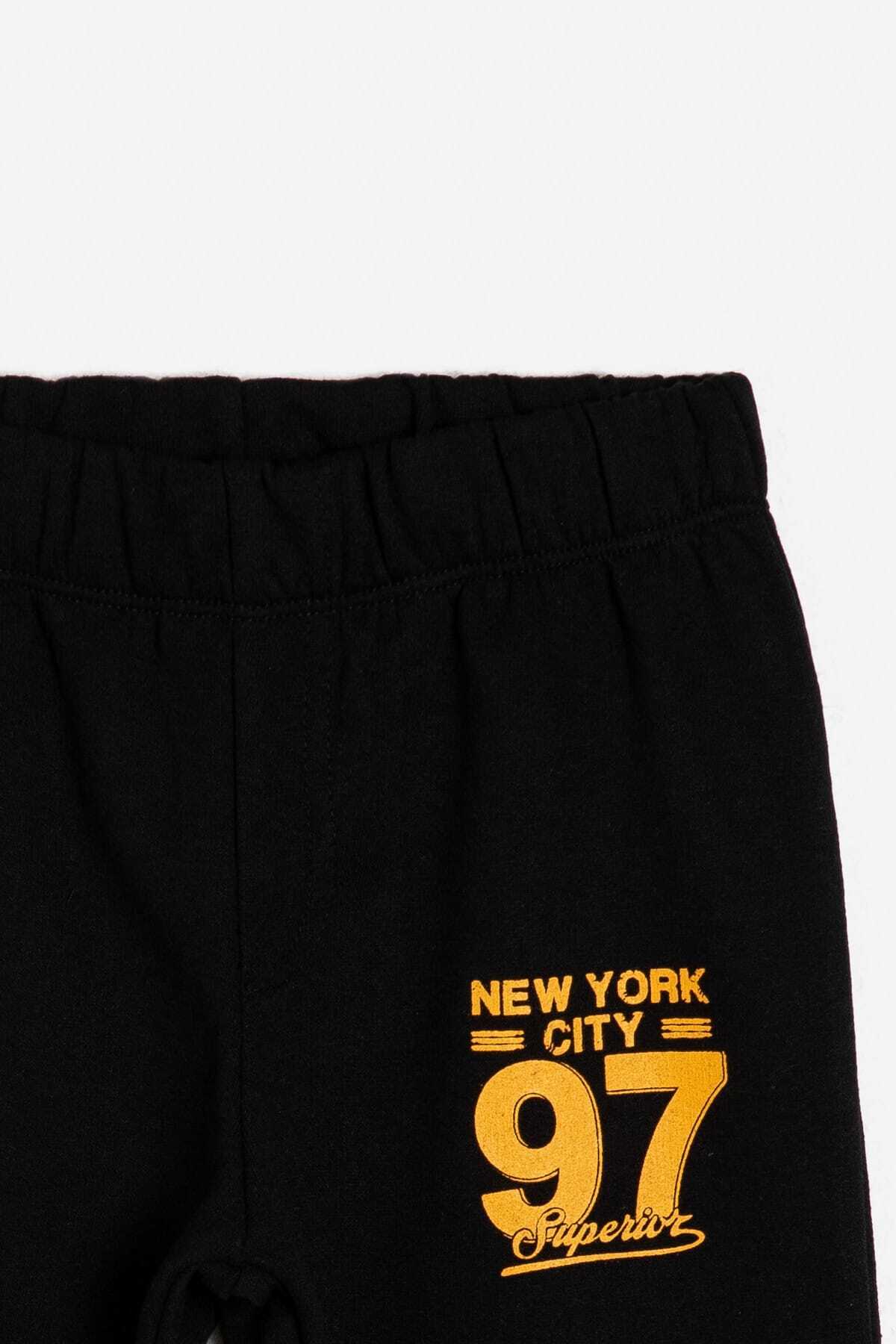 شلوار گرمکن پسرانه مشکی کوتونKoton | 0KKB48190OK اورجینال - تصویر 3