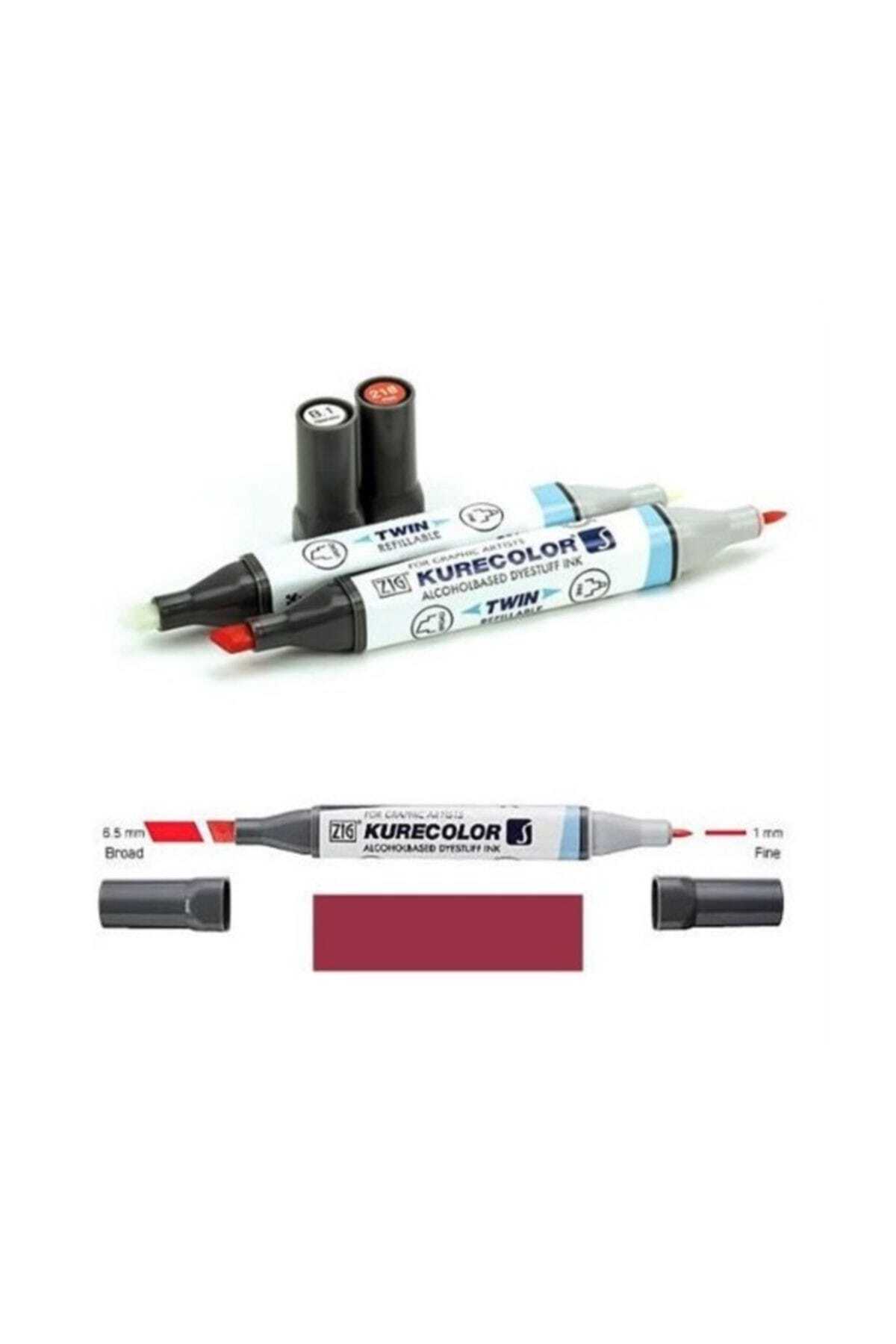 Zig-Kurecolor Twin S Graphic Drawing Pen 268 Deep Red 1