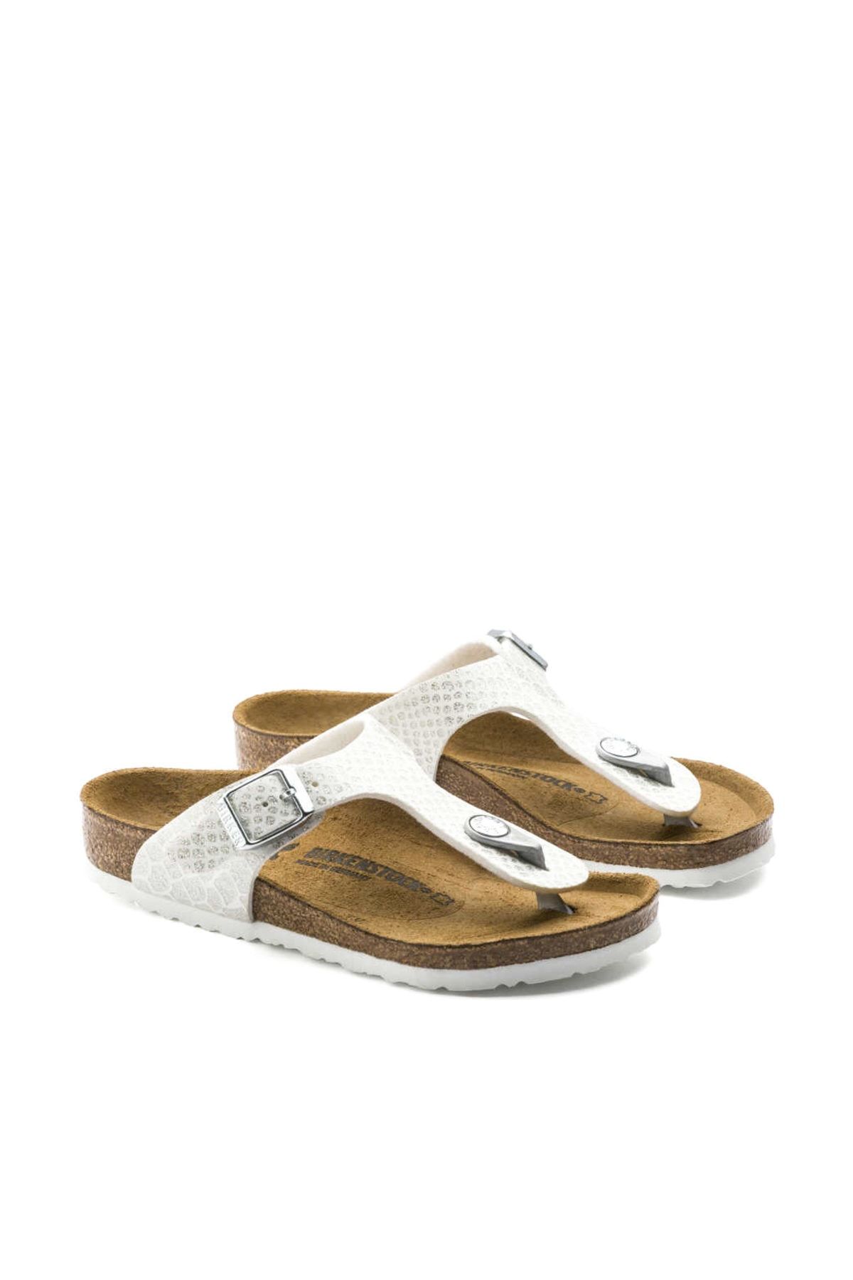 Birkenstock-Gizeh Kids White Slippers1008282 3