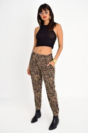Cool Sexy Kadin Camel Leopar Desenli Pileli Pantolon Fi203 Fiyati Yorumlari Trendyol
