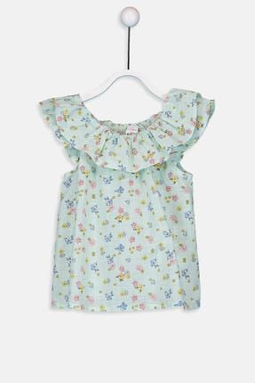 Kız Bebek Açık Yeşil Baskı Lrf Bluz 9SQ723Z1