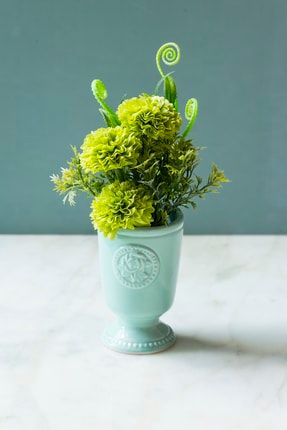Yeşil Porselen Saksılı Gardenya ( Yapay Çiçek ) PRA-496754-3276
