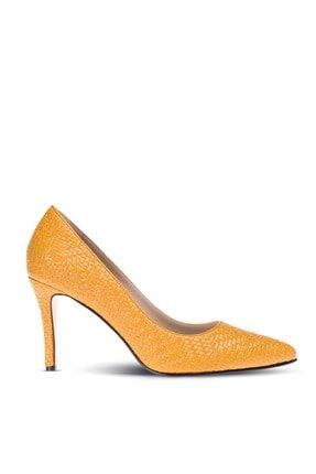 Sarı Kadın Klasik Topuklu Ayakkabı 02029ZSRIM03