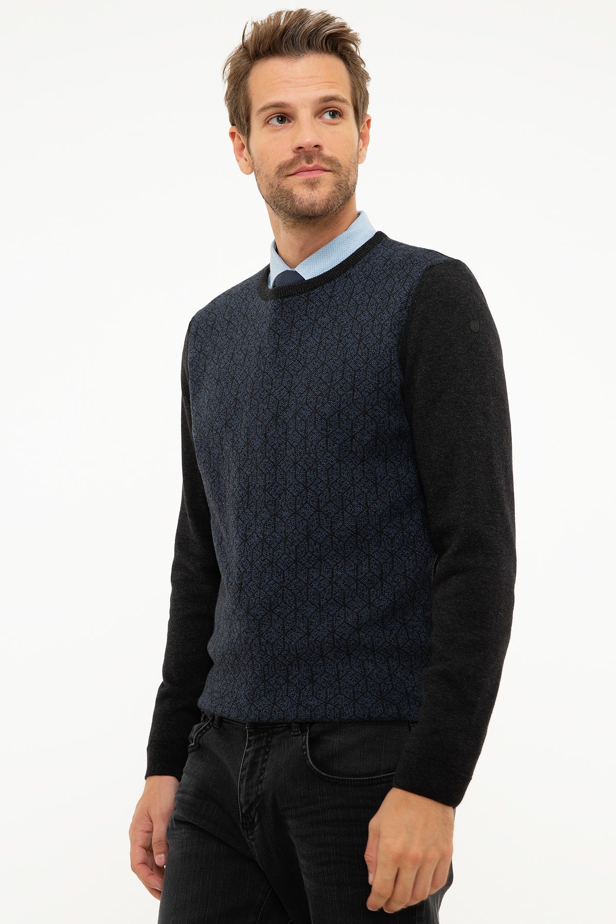 پلیور مردانه راسته آستین بلند | پیر کاردین Pierre Cardin G021GL0TK.000.867140 - تصویر 3