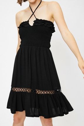 Kadın Siyah Kolsuz Elbise 0KAF80013GW