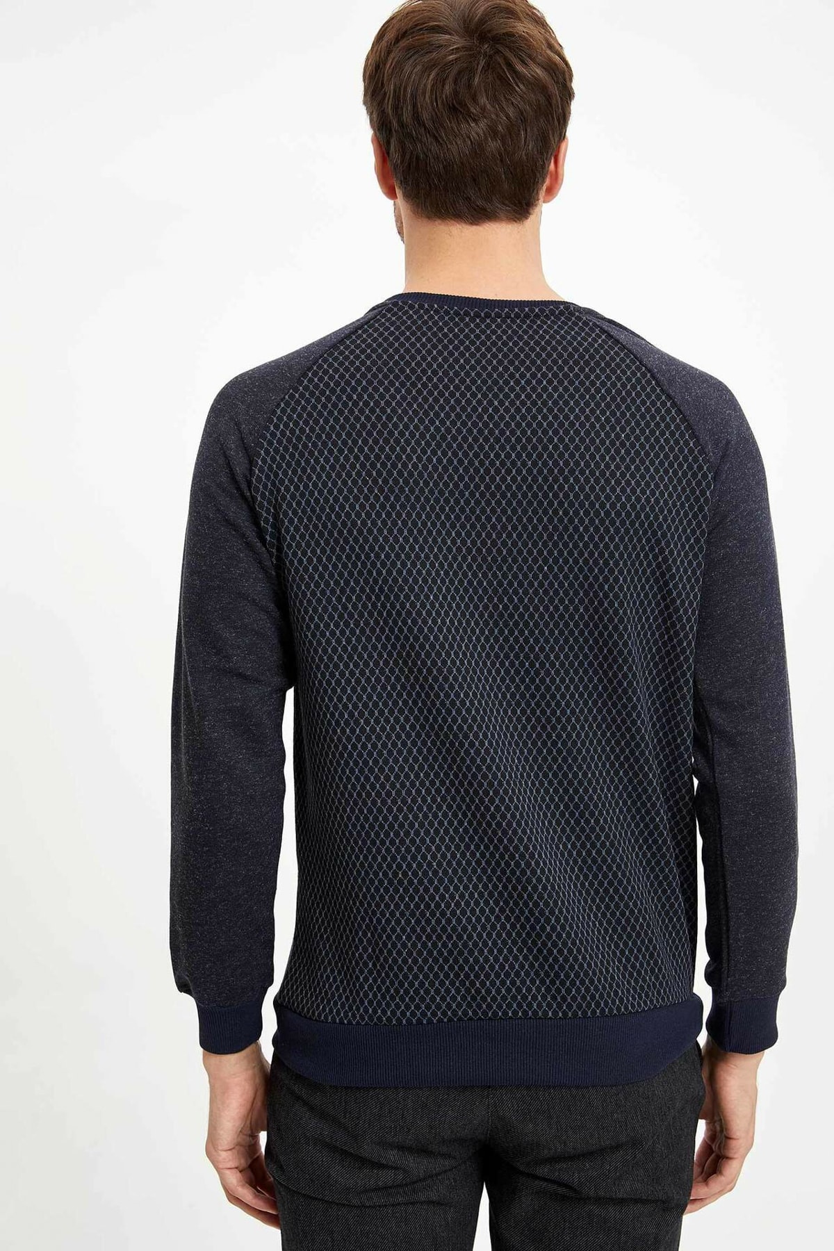 سویشرت مردانه آبی سرمه ای دفاکتو | M5440AZ.19AU.NV35 اورجینال - تصویر 4