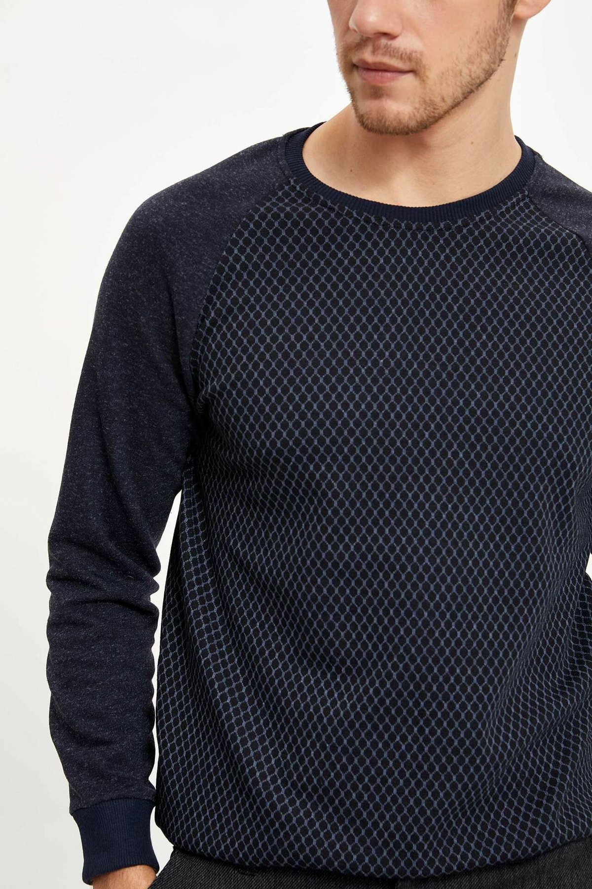 سویشرت مردانه آبی سرمه ای دفاکتو | M5440AZ.19AU.NV35 اورجینال - تصویر 3