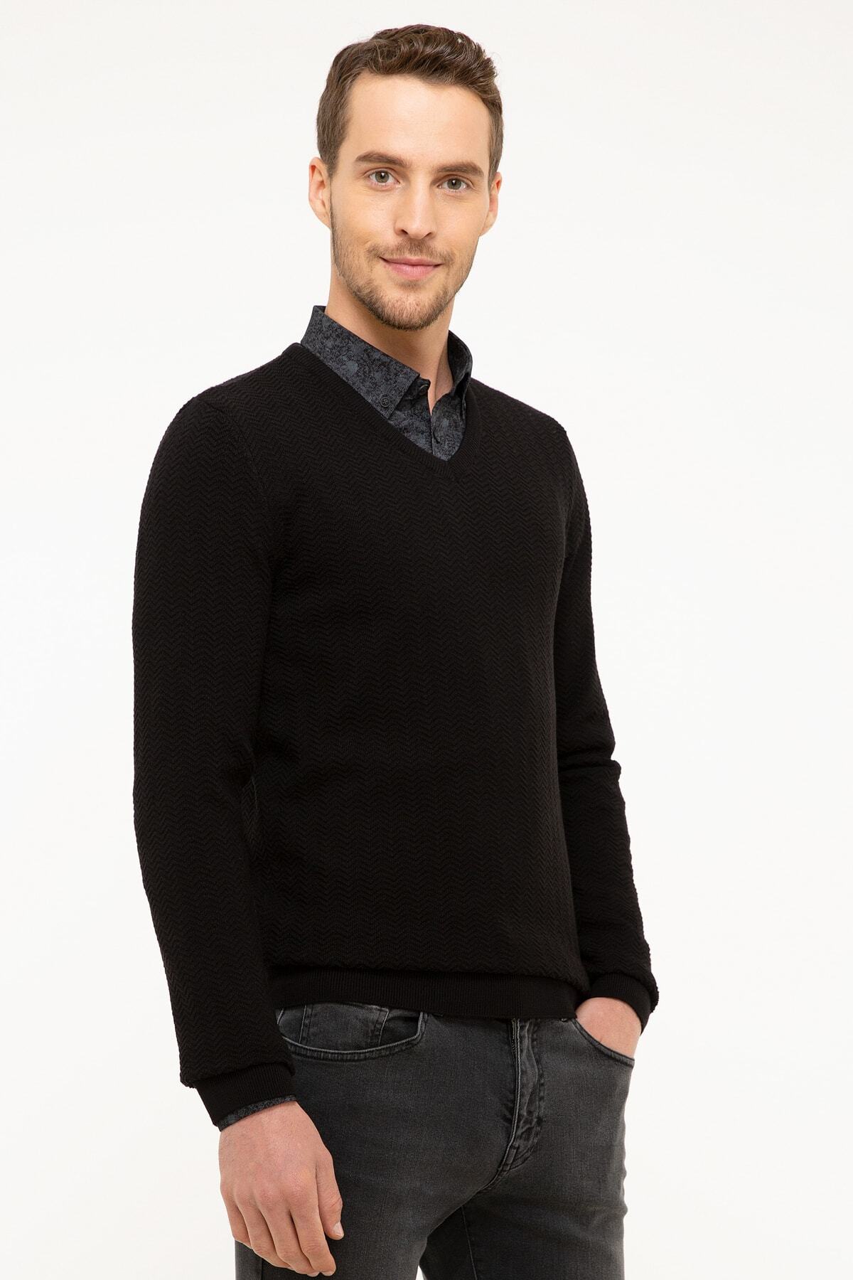 پلیور مردانه راسته آستین بلند | پیر کاردین Pierre Cardin G021GL0TK.000.877921 - تصویر 3