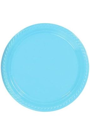 25 Adet Açık Mavi Plastik Kullan At Doğum Günü Parti Tabağı PS12349006PD