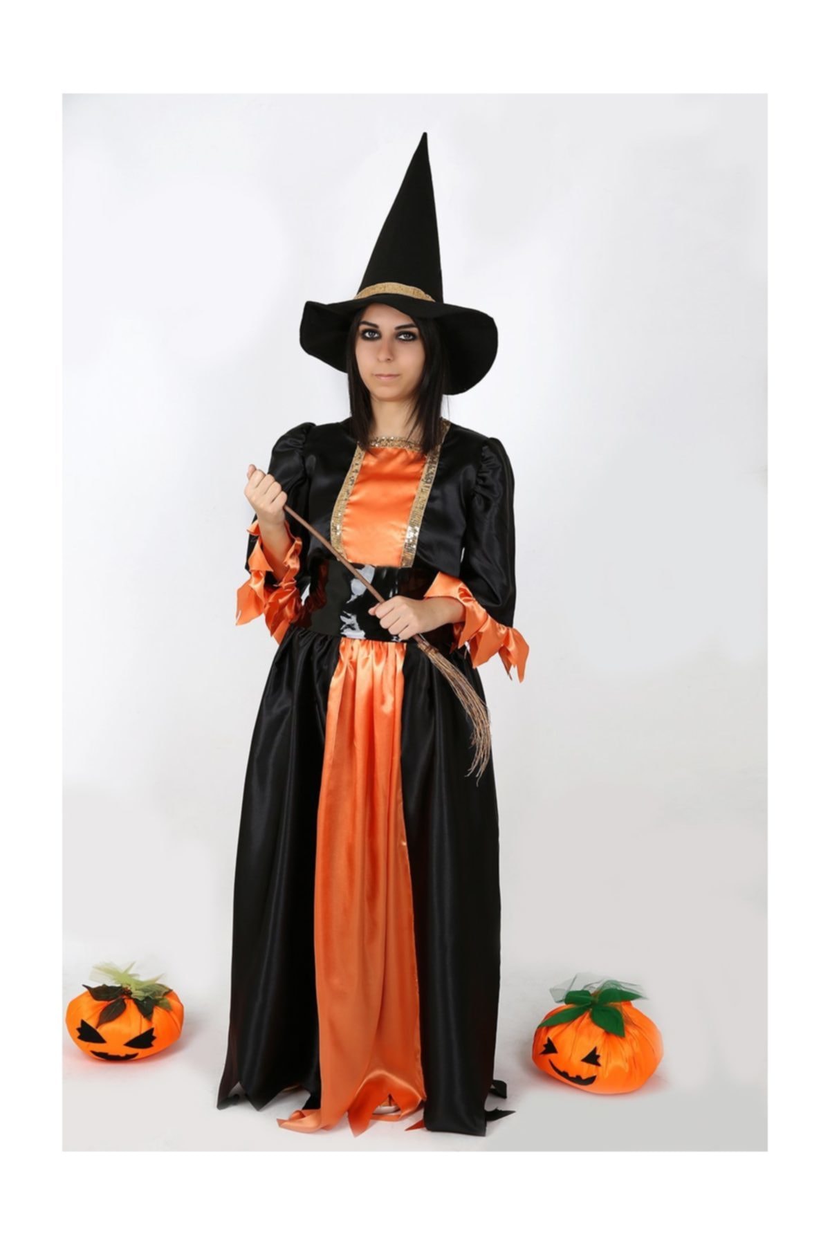 Orange Black Witch Costume