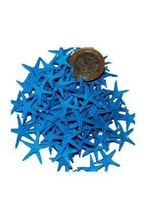 Polyester Deniz Yıldızı Minik Boy 0.5 Cm- 1.5 Cm (100 Adet) Mavi TE2163
