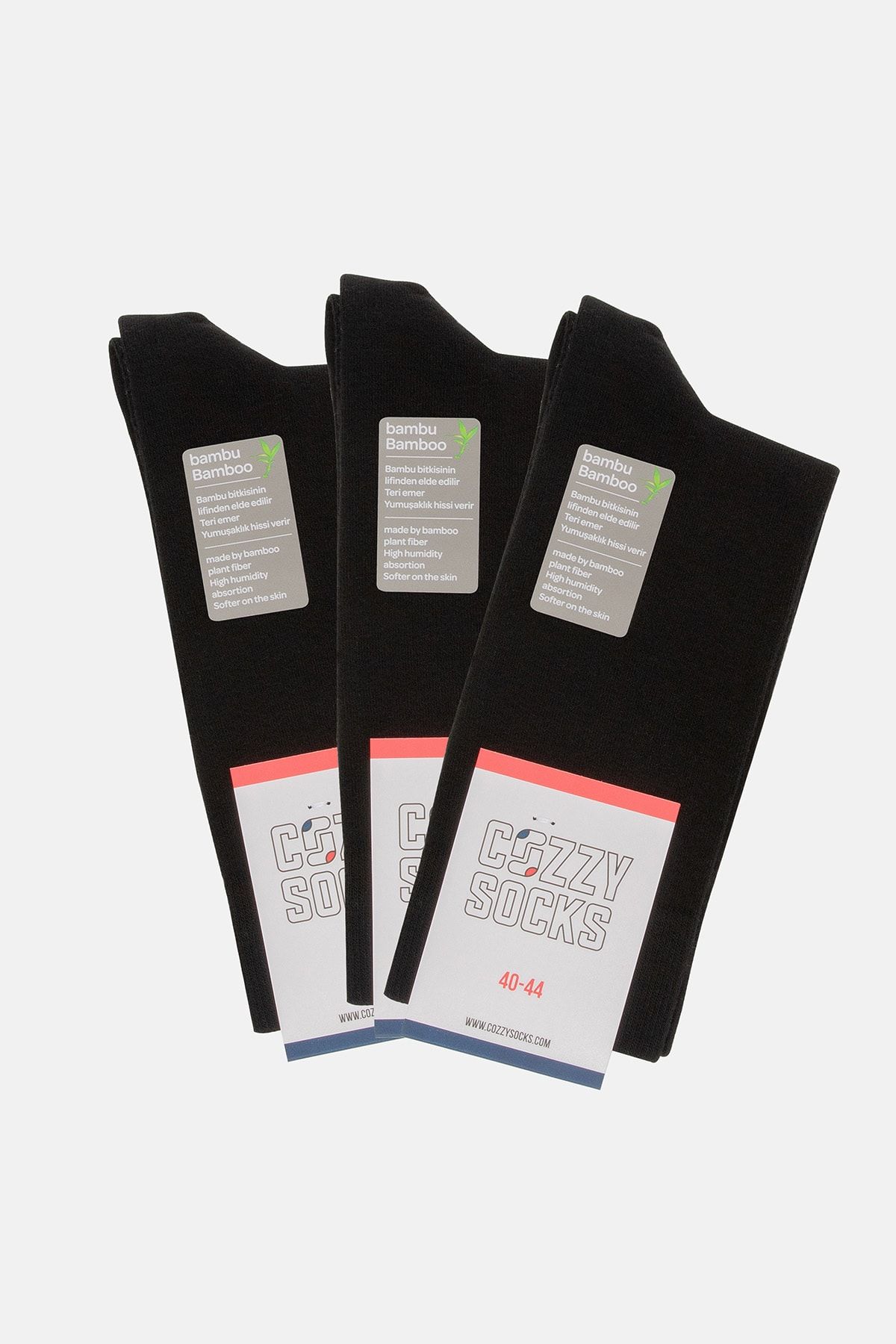 Cozzy Socks Erkek 3'lü %100 Bambu Erkek Çorap