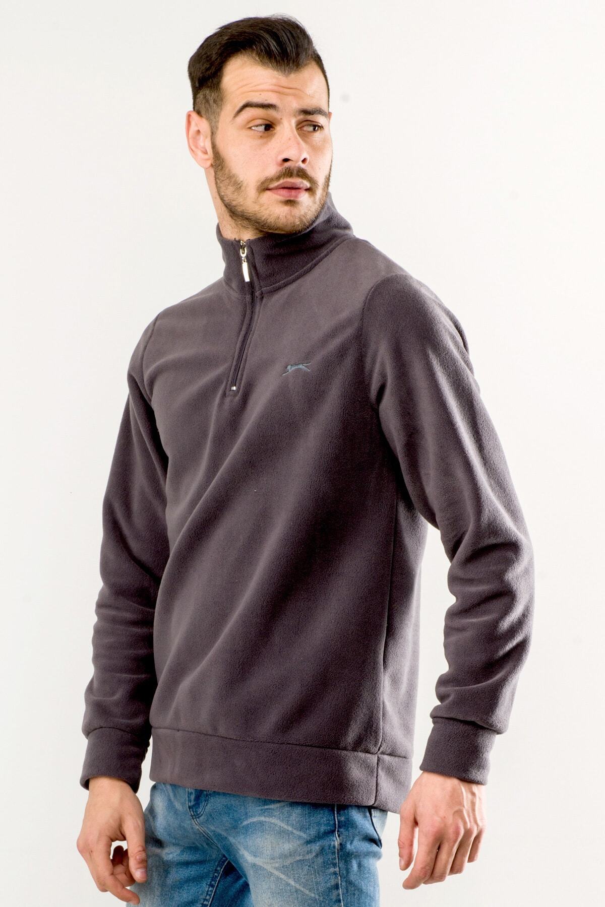 Slazenger Erkek Polar Sweatshirt - Solıd - ST29WE139 görsel 3