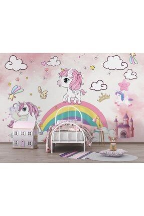 Unicorn Kız Çocuk Odası Duvar Kağıdı OZNKRLYP-COCUK-470