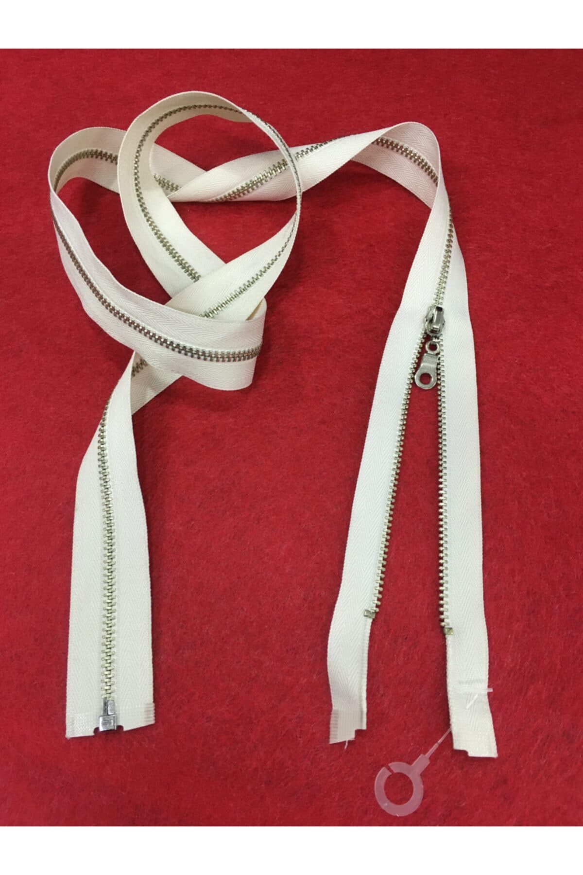 Iron Tooth Zipper 100 Cm Cream