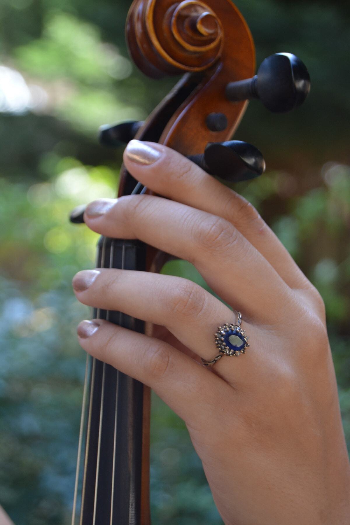 Oval Safir Ayarlanabilir Kadın Yüzük 3