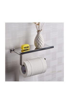 Krom Paslanmaz Çelik Tuvalet Kağıtlığı Cep Telefonu Raflı Kağıtlık HDS02-C